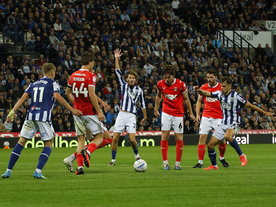 General match action between WBA and Charlton 