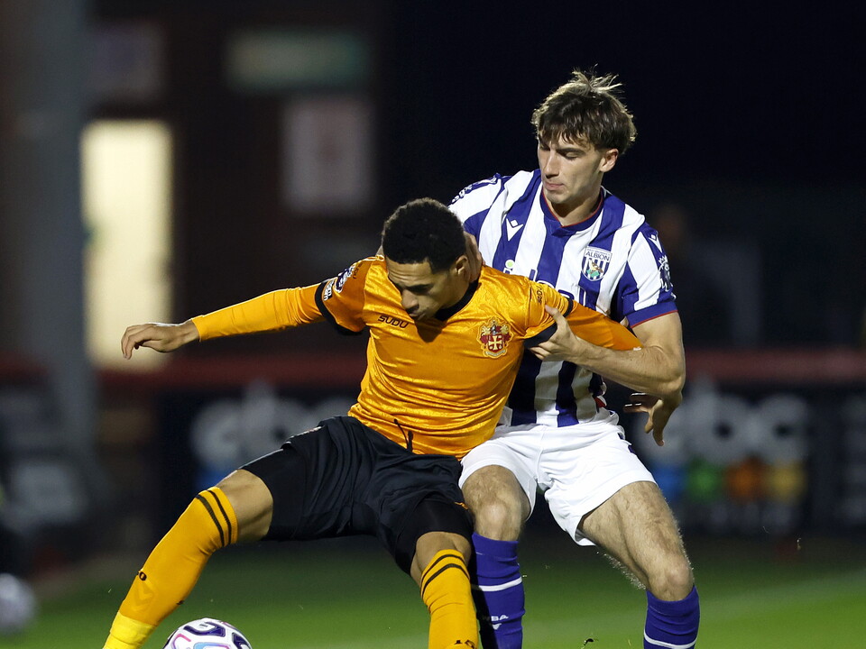 Alfie Maughan in action for Albion U21s.