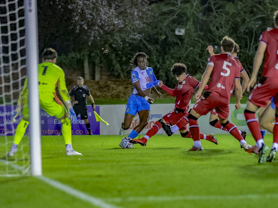 A photo of Albion U21s against Blackburn in the 2026/27 red away kit