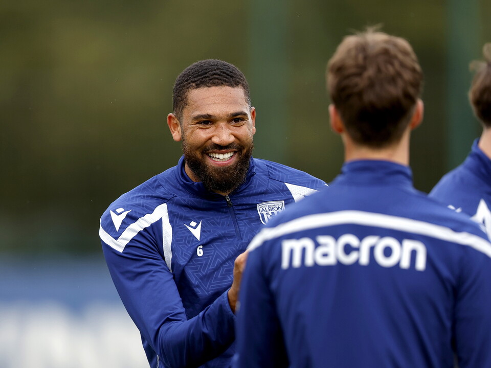 George Campbell smiling during a training session