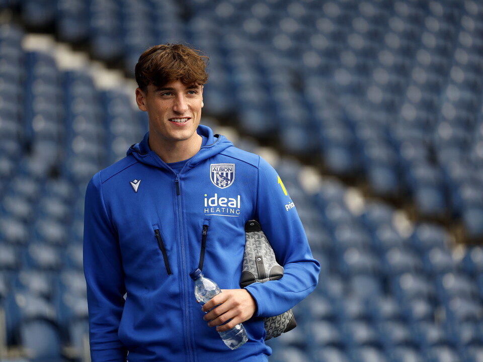 Barney Stewart arrives at The Hawthorns