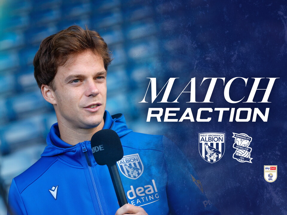 Felix Horn Myhre is interviewed by WBA TV after the Birmingham game