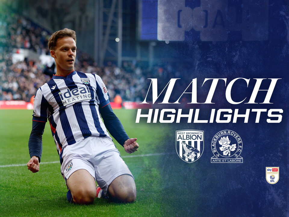 Blackburn highlights graphic with an image of Felix Horn Myhre celebrating his goal