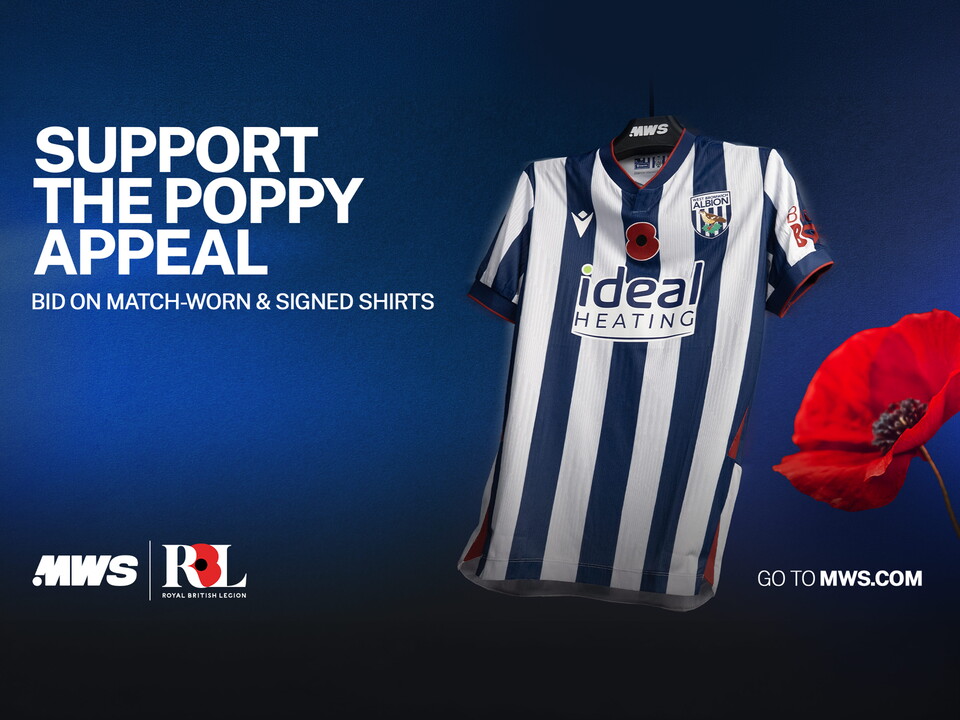 An albion home shirt with a poppy on it