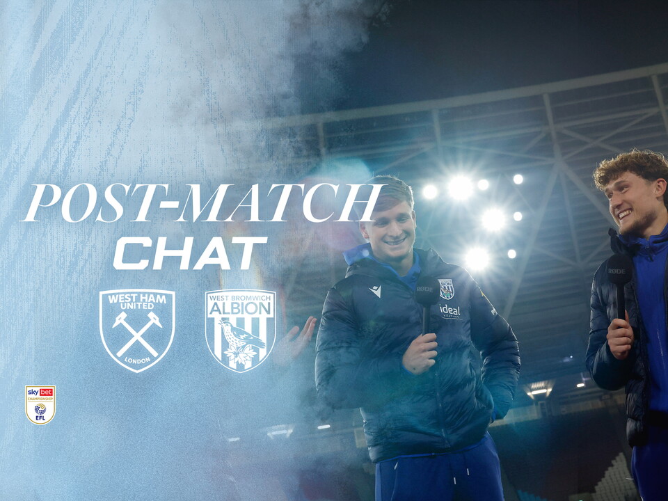A post-match chat graphic featuring JJ Morgan and Callum Styles