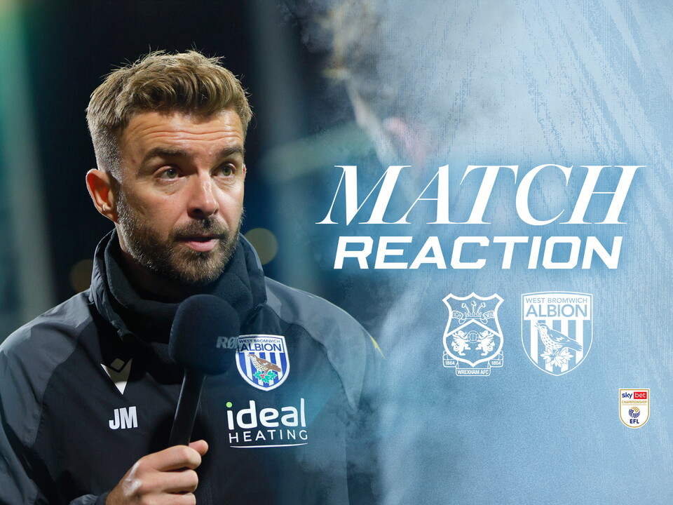 James Morrison is interviewed after WBA's win at Wrexham