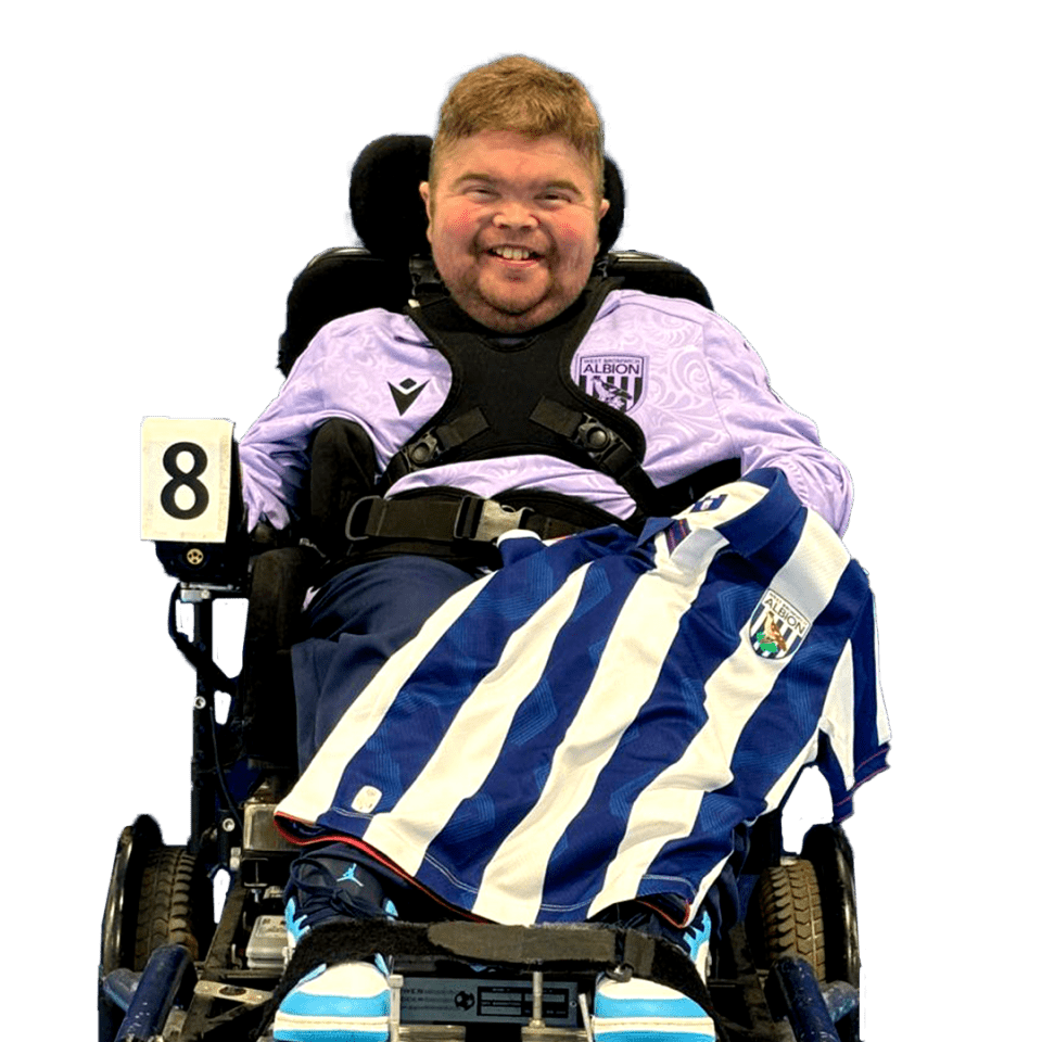 A photo of WBA Throstles Powerchair player Matthew Harrison
