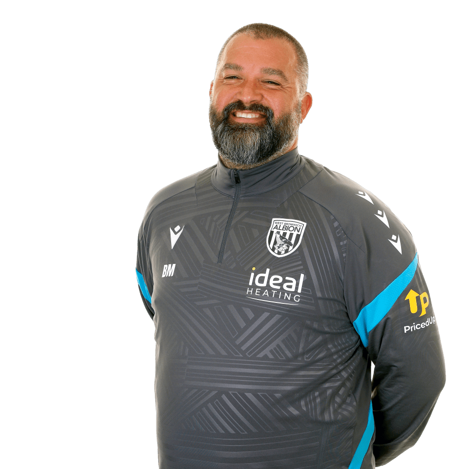 A photo of Albion goalkeeper coach Boaz Myhill in the 2025/26 grey training kit
