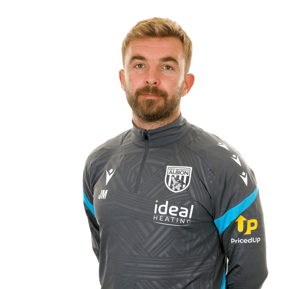 A photo of Albion first team coach James Morrison in the 2025/26 grey training kit