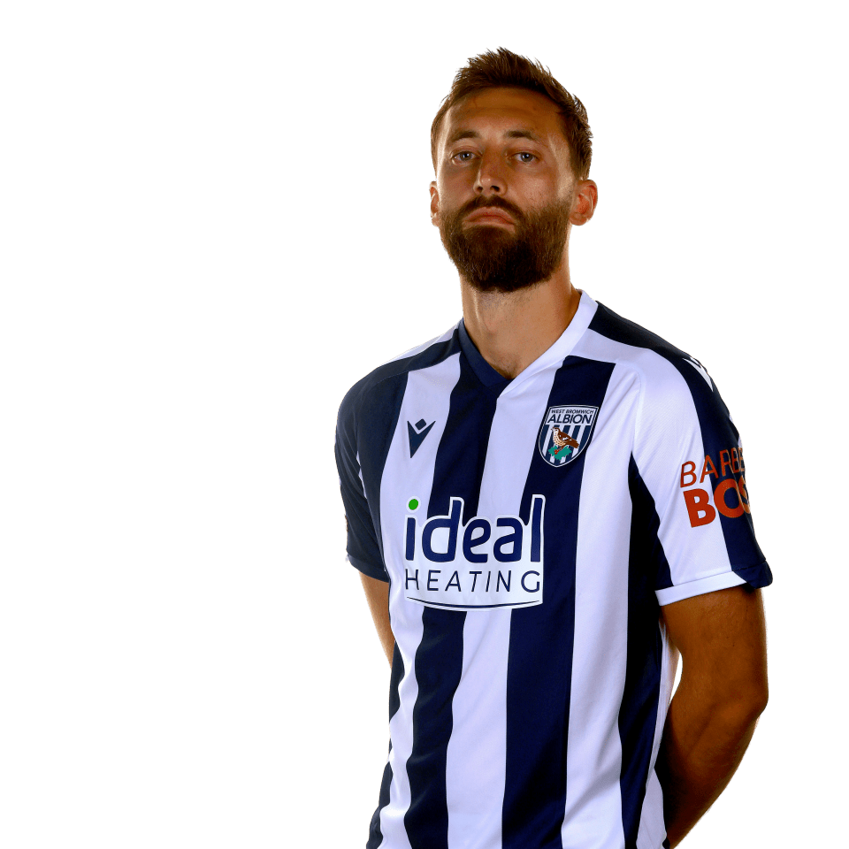 A photo of Albion defender Nat Phillips in the 2025/26 home kit