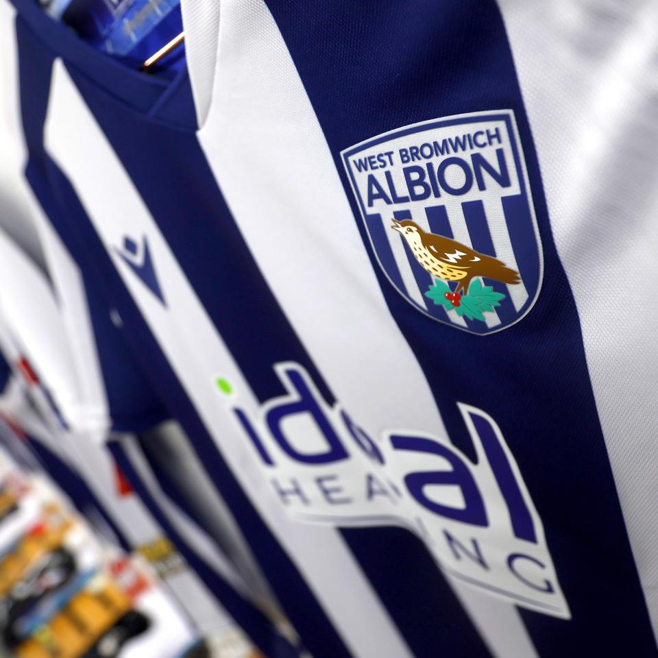 A close up shot of Albion's home shirt 
