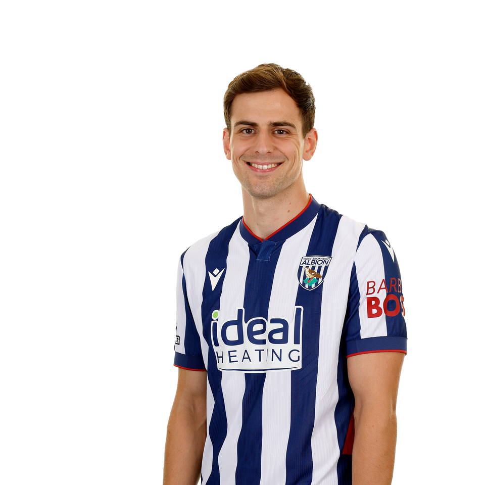 A 2026/27 headshot of Albion midfielder Jayson Molumby
