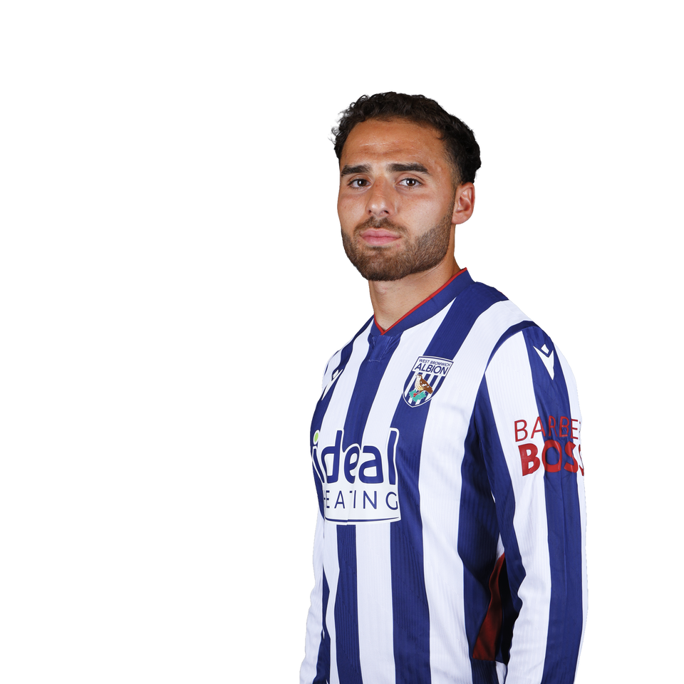 A 2026/27 headshot of Tammer Bany in the home kit