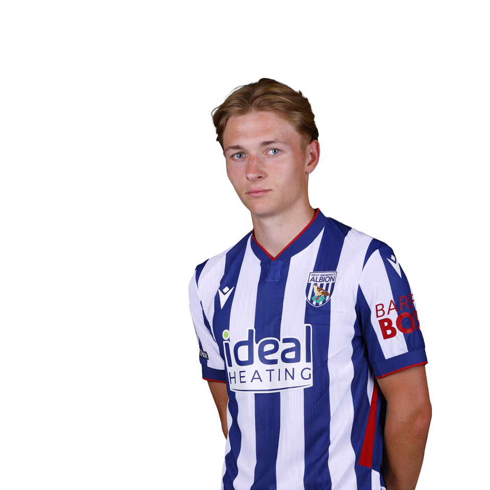 A 2026/27 headshot of Ollie Bostock in the home kit