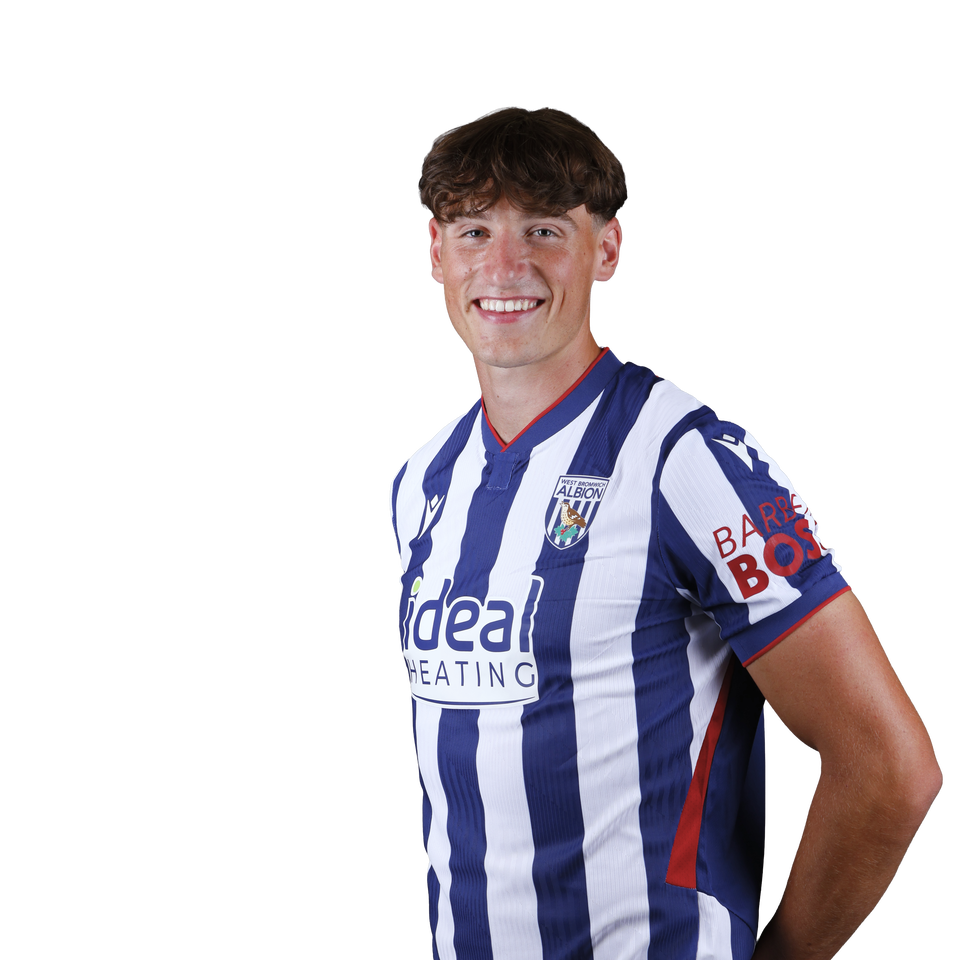 A 2026/27 headshot of Barney Stewart in the home kit