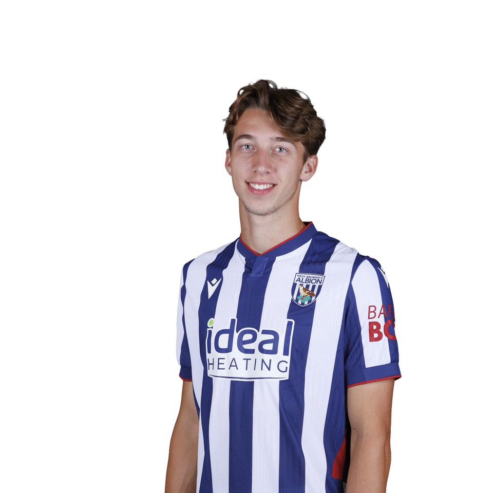 A 2026/27 headshot of Harry Whitwell in the home kit