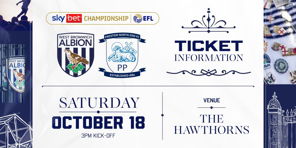 Ticketdetails | Preston North End im The Hawthorns | West Bromwich Albion
