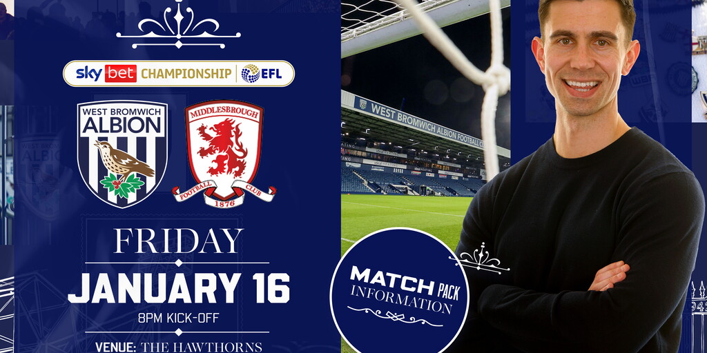 Image for West Brom vs Middlesbrough match pack