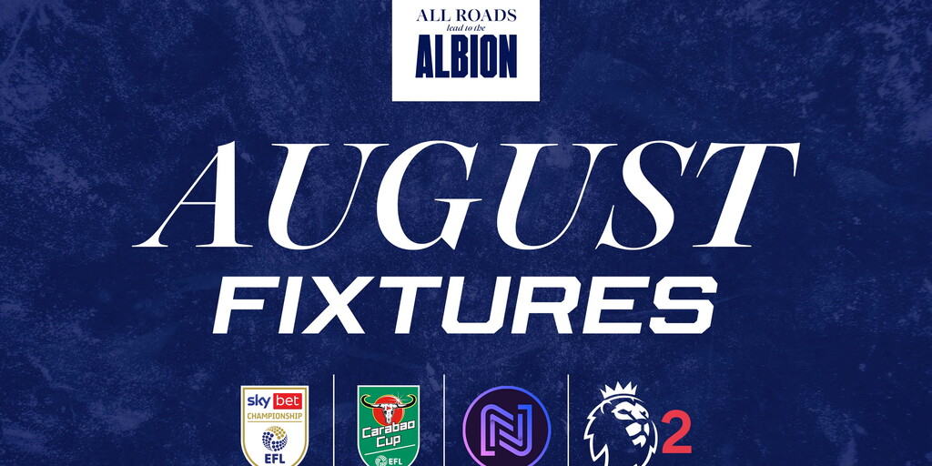 August 2026 schedule | Albion Men's, Women's & PL2 fixtures